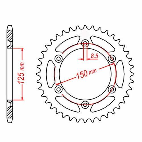 Standard Rear Sprocket 38T