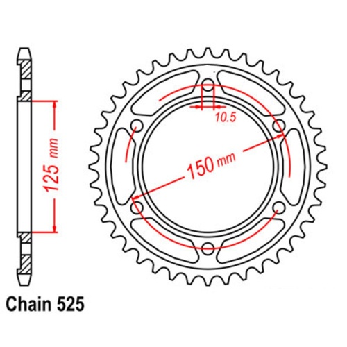 Rear Sprocket 44T