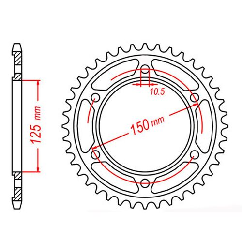 Optional Rear Sprocket 46T for KTM 990 ADVENTURE 2009
