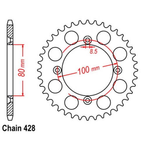 Standard Gearing Rear Sprocket 49T