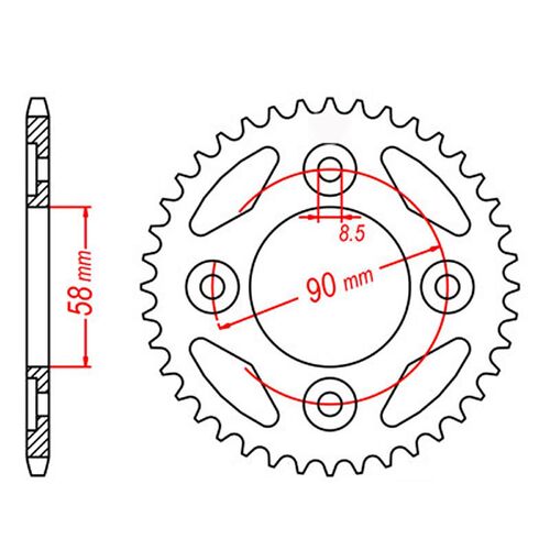 Standard Gearing Rear Sprocket 34T