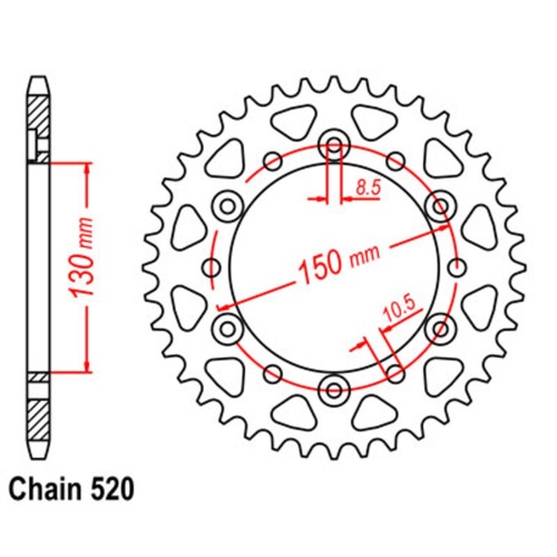 Standard Rear Sprocket 47T