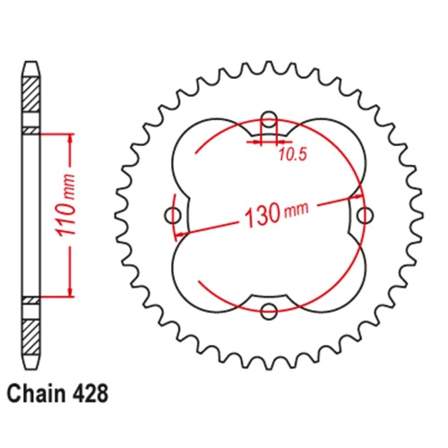 Standard Rear Sprocket 50T