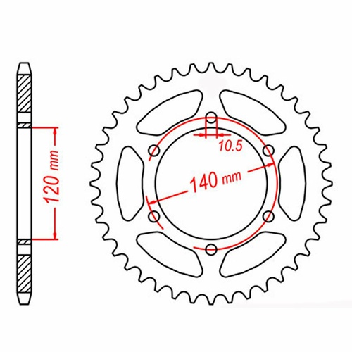 Rear Sprocket 43T