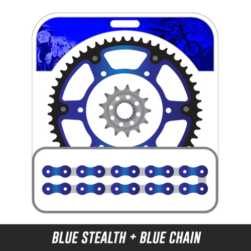 EK Stealth Chain and Sprockets Kit Coloured for Yamaha YZ450F 2018
