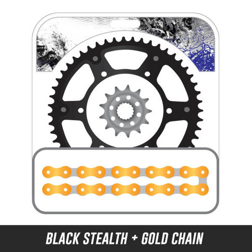 EK Stealth Chain and Sprockets Kit for Husqvarna TC125 2014 to 2022