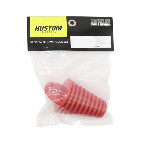 Kustom Hardware Exhaust Plug Rubber Red - 55mm