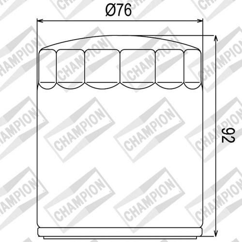 Champion Oil Filter for HD 1584 FXDC DYNA SUPER GLIDE CUSTOM 2010