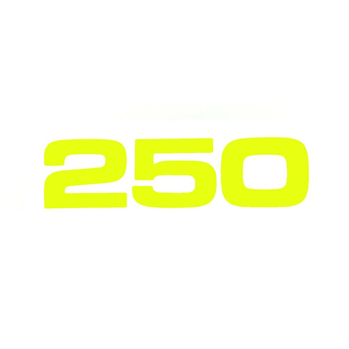 '250' Yellow Sticker 