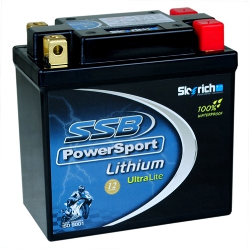 SSB PowerSport Ultralight Lithium Battery for Vespa Granturimo 200 2003 to 2007