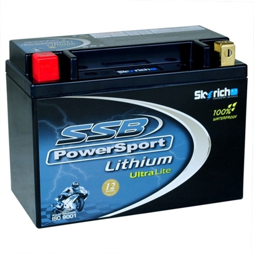 SSB PowerSport Lithium Battery - Ultralight  (+  -)