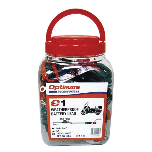 Optimate Weatherproof Battery Lead (SAE71) Jar with 20pcs