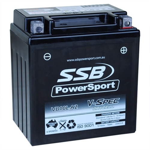 SSB 12V Dry Cell AGM 235 CCA Battery 3.8 Kg for Suzuki TU250X 1997 to 1999