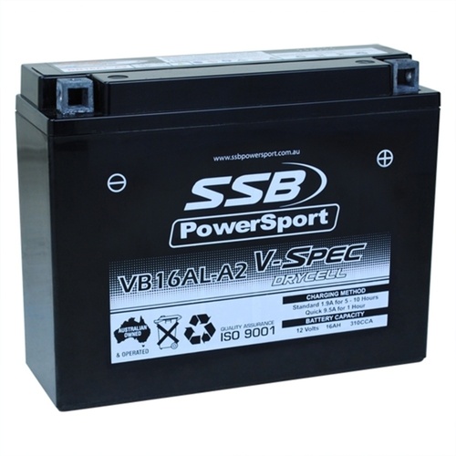 SSB 12V V-Spec Dry Cell AGM 310 CCA Battery 5.7 Kg for Ducati 750 Monster 1998