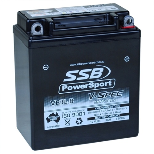SSB 12V Dry Cell AGM 85 CCA Battery 1.2 Kg for Kawasaki KDX200 1989 to 2003
