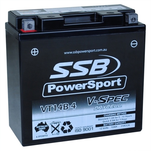 SSB 12v 310 CCA Battery 4.1 Kg for Yamaha XVS1100A V-Star Classic 2000 to 2013