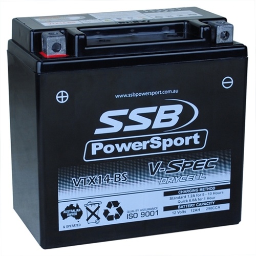SSB 12V V-Spec Dry Cell AGM 295 CCA Battery 4.5 Kg