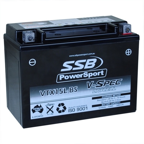 SSB 12V AGM 340 CCA Battery 4.7 Kg for Moto Guzzi 1100 Quota ES 1999 to 2001