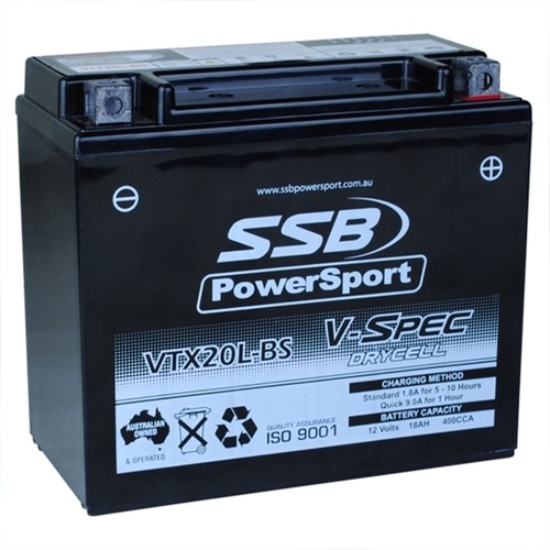 SSB 12V AGM 400 CCA Battery 5.9 Kg for Can-Am Outlander 1000 XMR 2013 to 2015