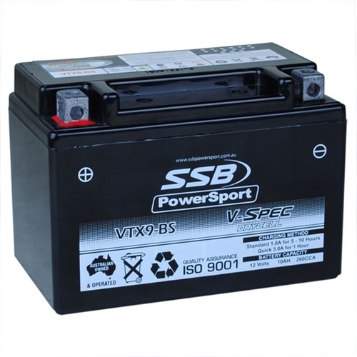 SSB 12v 260 CCA Battery 3.4 Kg for Kawasaki EX650RL Ninja 650R Lams 2012 to 2020