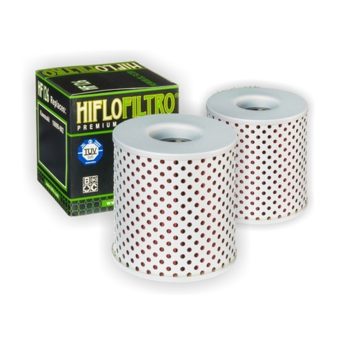 HiFlo HF126 Oil Filter Two Pack for Kawasaki KZ1000 A1,A2,A3,A4 1977 to 1981