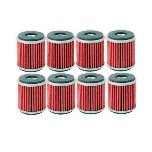 HiFlo Oil Filter Eight (8) Pack for Yamaha WR250 YZ250F YZ450F 2009 to 2015