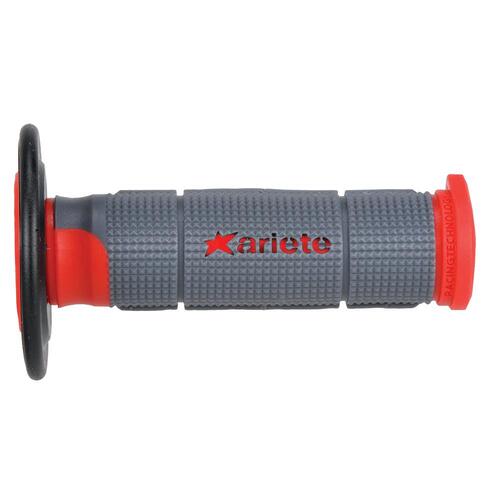 ARIETE Off Road Hand Grips | MX Trinity 3 | Red | Half Waffle
