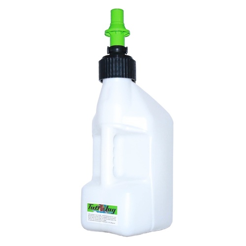 5 gal/10 Liter White Tuff Jug with Kawi Green Ripper Cap
