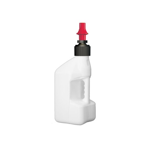 2.7 gal/10 Liter White Tuff Jug with Red Ripper Cap