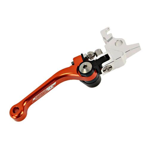 States Mx Brake Lever Fold Flex Orange for KTM 125SX 2005 to 2013 144SX 2008