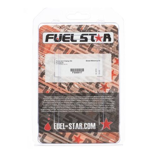 FUEL STAR Hose & Clamp Kit FS00018 for Kawasaki GPZ 500/EX500R 1994 to 2009