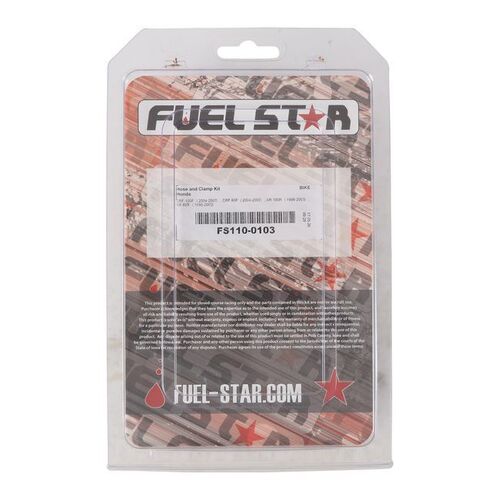 FUEL STAR Hose & Clamp Kit FS110-0103 for Honda CRF100F 2004 to 2007