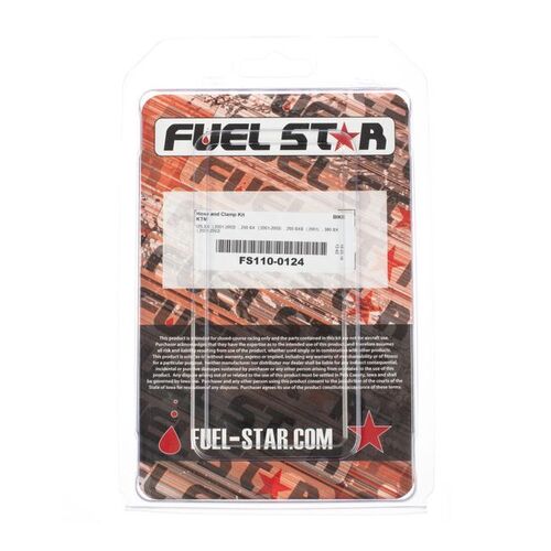 FUEL STAR Hose & Clamp Kit FS110-0126 for KTM 380 SX 2001 to 2002