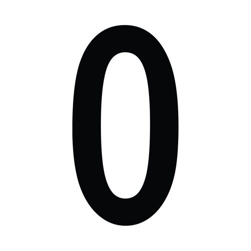 One 150MM Arial No. 0 Black
