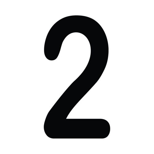 One 150MM Arial No. 2 Black