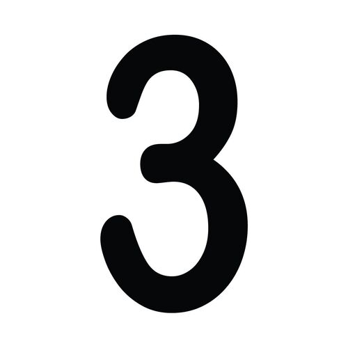 One 150MM Arial No. 3 Black