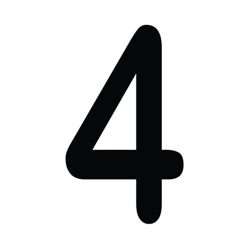 One 150MM Arial No. 4 Black