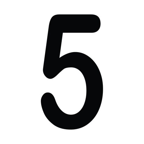 One 150MM Arial No. 5 Black