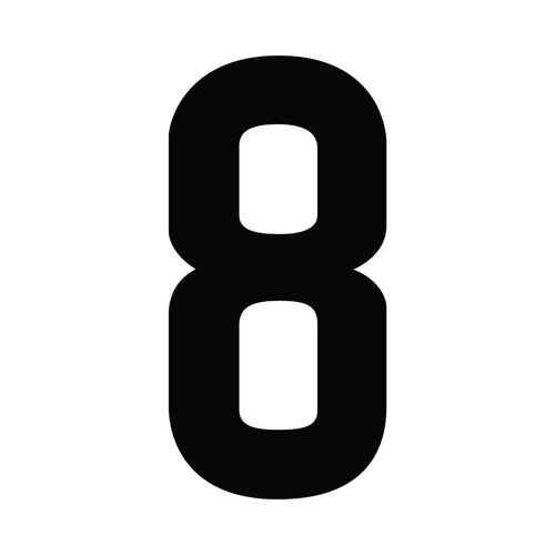 One 165MM Straight No. 8 Black