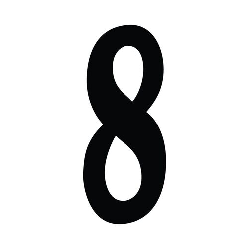 One 170MM Kurly No. 8 Black