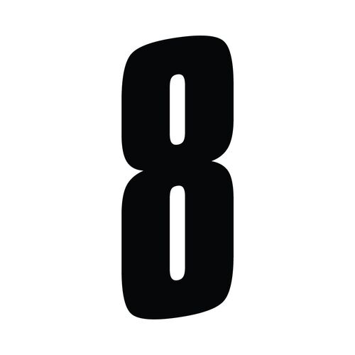 One 200MM SX Slanted No. 8 Black