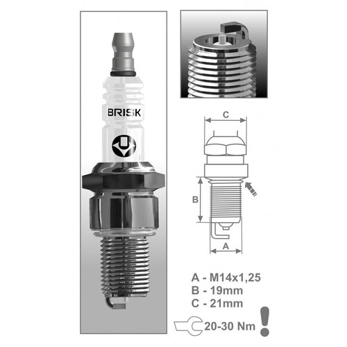 Spark Plug LR14C (BR7ES) for KTM 300 EXC Six Days 2015 to 2017