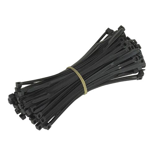 WHITES CABLE TIES 380 X 7.6 mm 100pcs/BAG BLK