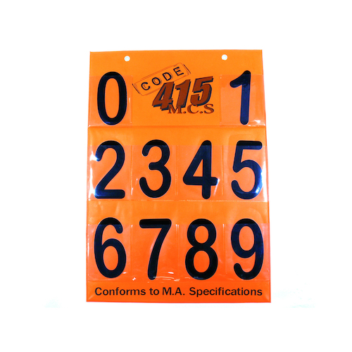 150MM Arial Race Number Board Black