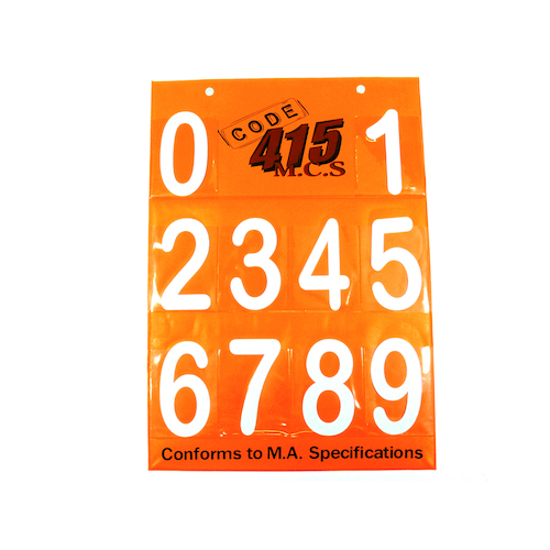 150MM Arial Race Number Board White