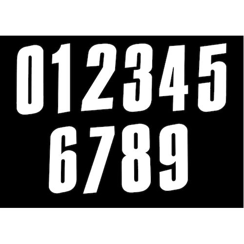 150MM Euro SX Number Board White