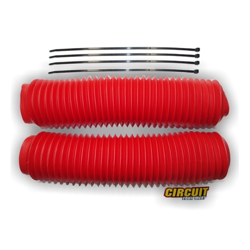 Circuit Fork Boots | Fork Gattors | Medium | Red | Free Length 250mm
