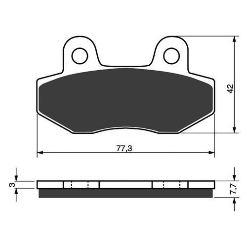 Rear Brake Pads Goldfren GF011 - S3