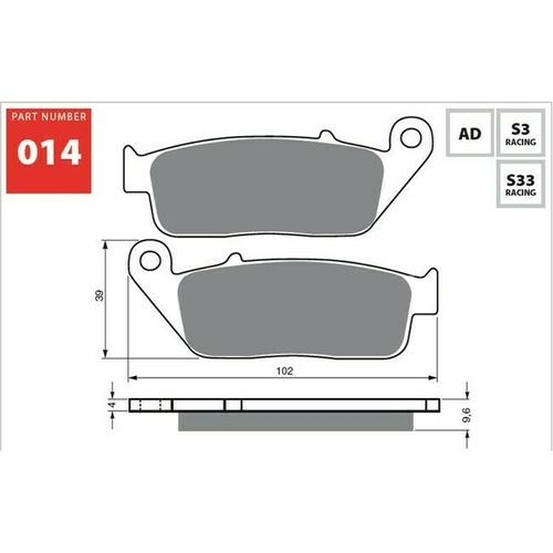 Goldfren Sintered Dual Sport Front Brake Pad for Suzuki AN650 Burgman 2003-2017