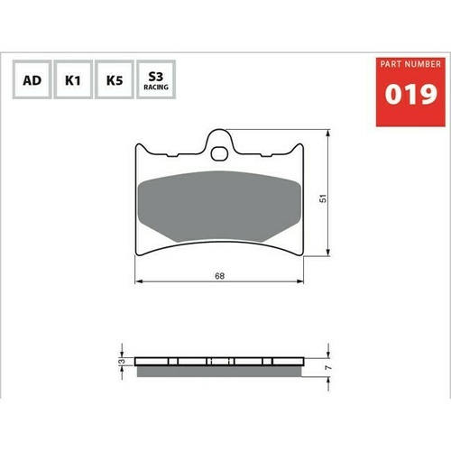 Sintered Dual Sport Front Brake Pad for Aprilia RS125 1998 to 2005 